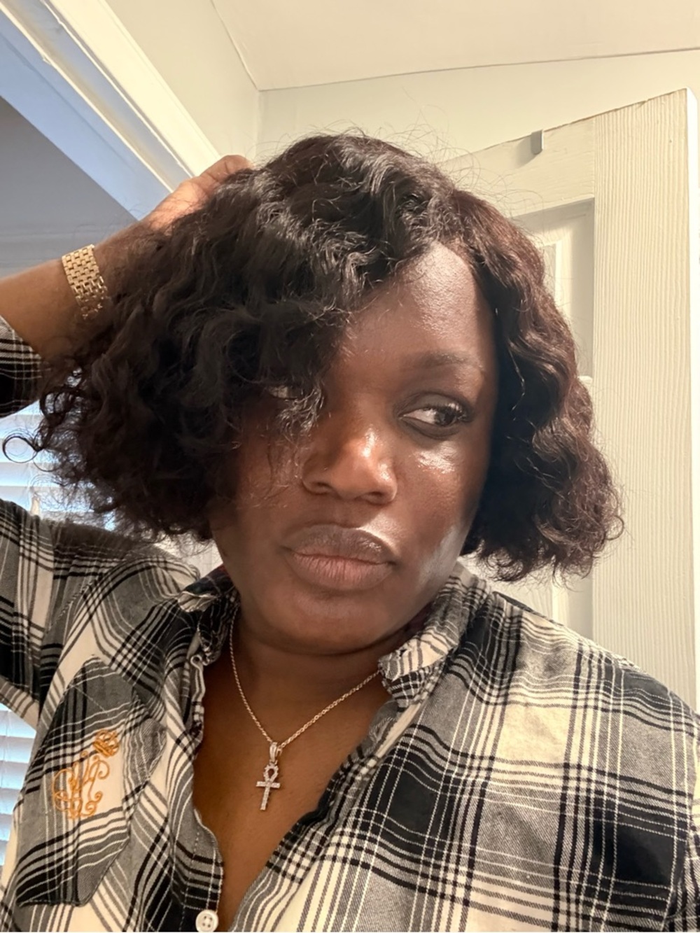 Wavy Human Hair Bob Wig Altered